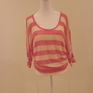 American Rag Pink and White Lace Top